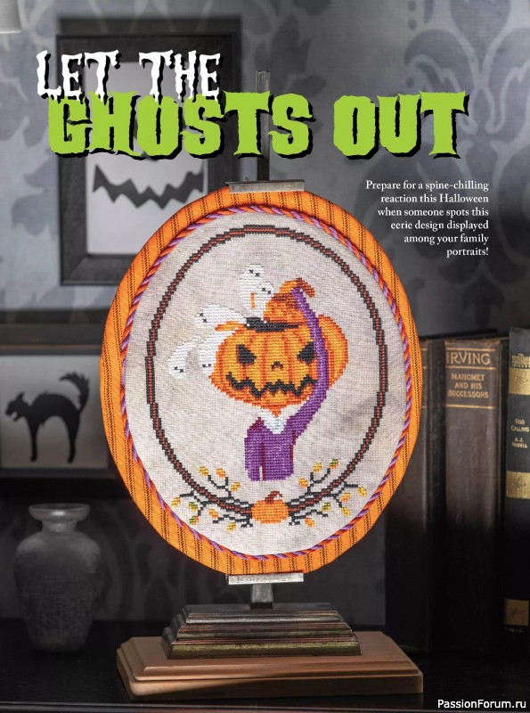 Коллекция вышивки в журнале «Just CrossStitch - Halloween 2025»