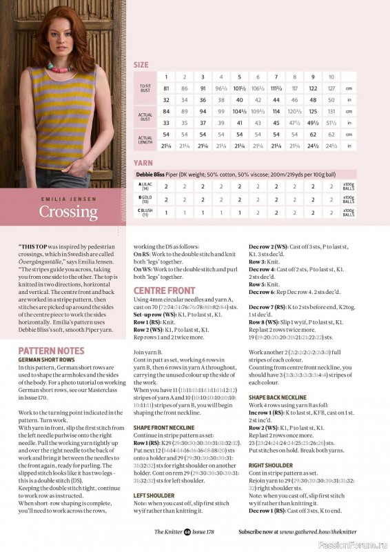 Вязаные модели спицами в журнале «The Knitter №178 2022»