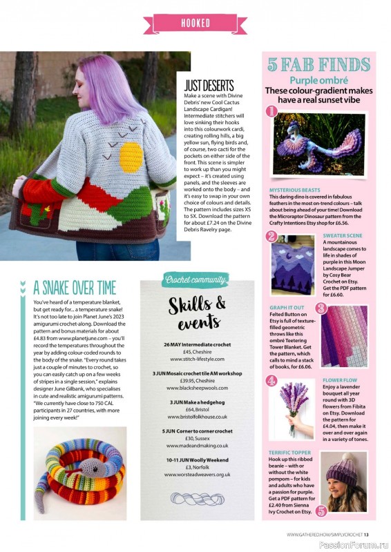 Вязаные проекты крючком в журнале «Simply Crochet №136 2023»