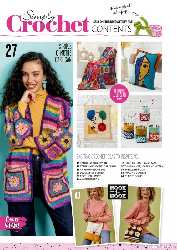 Вязаные проекты крючком в журнале «Simply Crochet №145 2024»