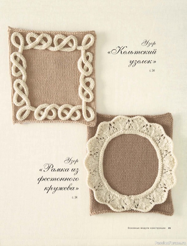 Вязаные проекты в книге &laquo;Модульное вязание на спицах&raquo;.