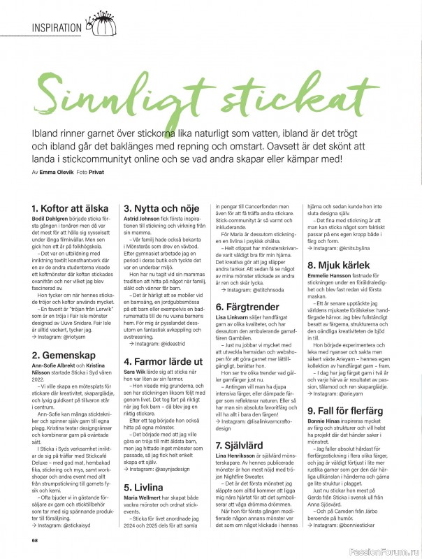 Коллекция проектов для рукодельниц в журнале &laquo;Stickat & Sant №1 2026&raquo;