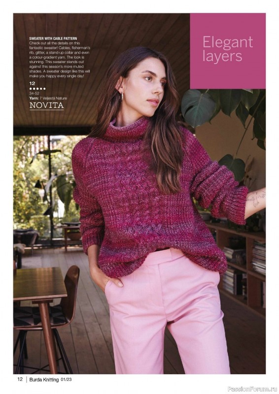 Вязаные модели в журнале «Burda Knitting №6 2023»