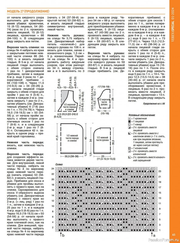 Вязаные модели в журнале «Модное вязание №1 2024»