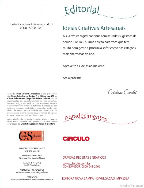 Вязаные проекты крючком в журнале «Ideias Criativas Artesanais - Fevereiro 2026»