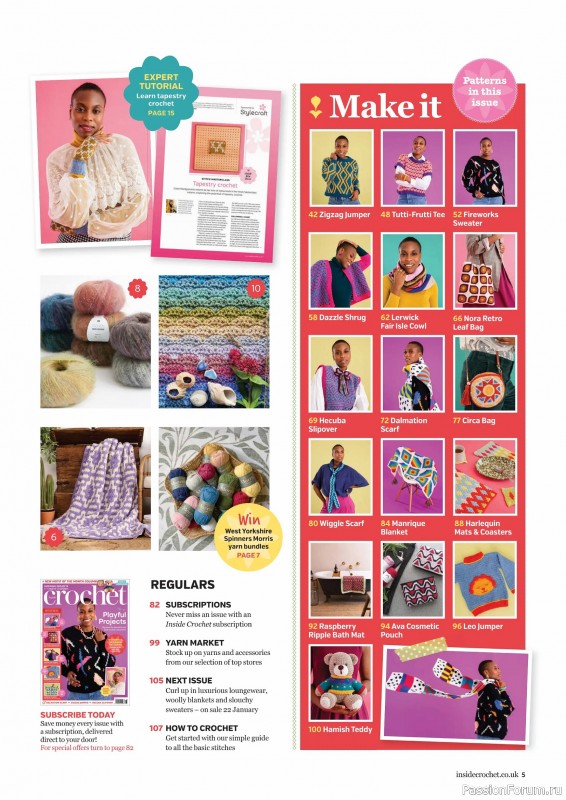 Вязаные проекты крючком в журнале &laquo;Inside Crochet №185 2025&raquo;