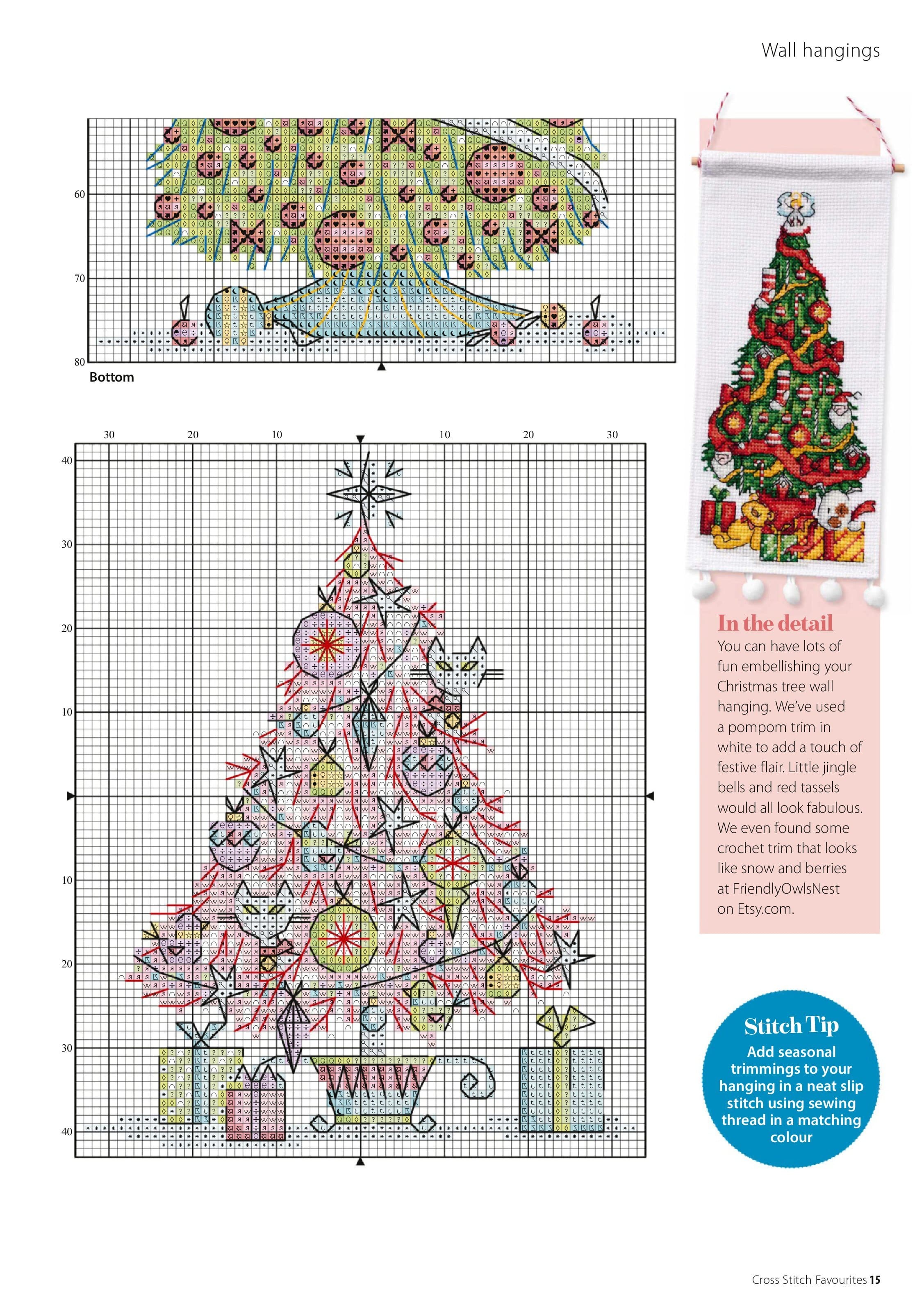 Коллекция вышивки в журнале «Cross Stitch Favourites Christmas 2023