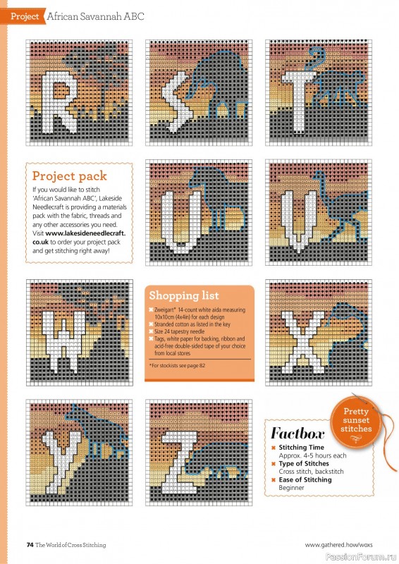 Коллекция вышивки в журнале «The World of Cross Stitching №358 2025»