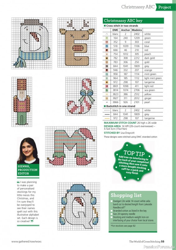 Коллекция вышивки в журнале «The World of Cross Stitching №365 2025»