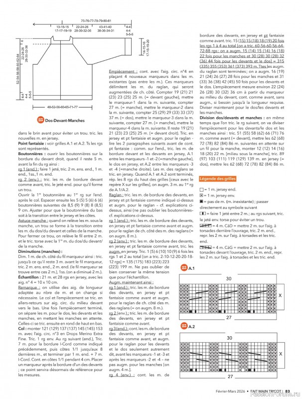 Вязаные модели в журнале &laquo;Fait Main Tricot №59 2026&raquo;