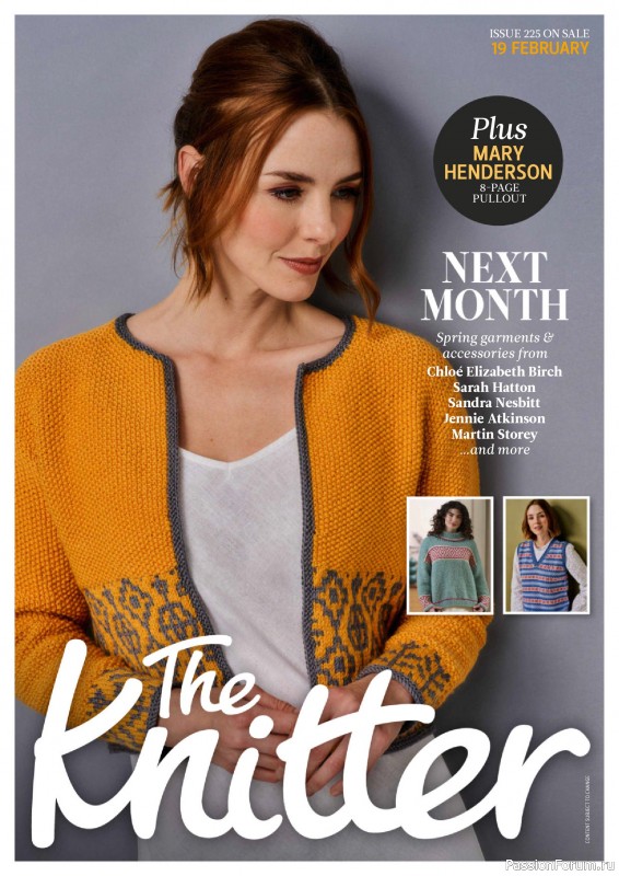 Вязаные проекты спицами в журнале «The Knitter №224 2026»