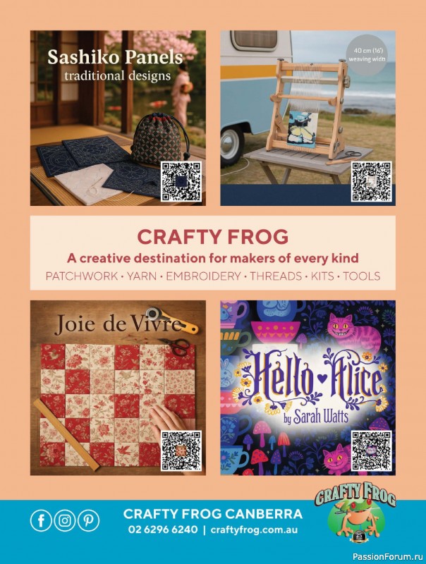 Коллекция проектов для рукодельниц в журнале &laquo;Australian Homespun - February-March 2026&raquo;