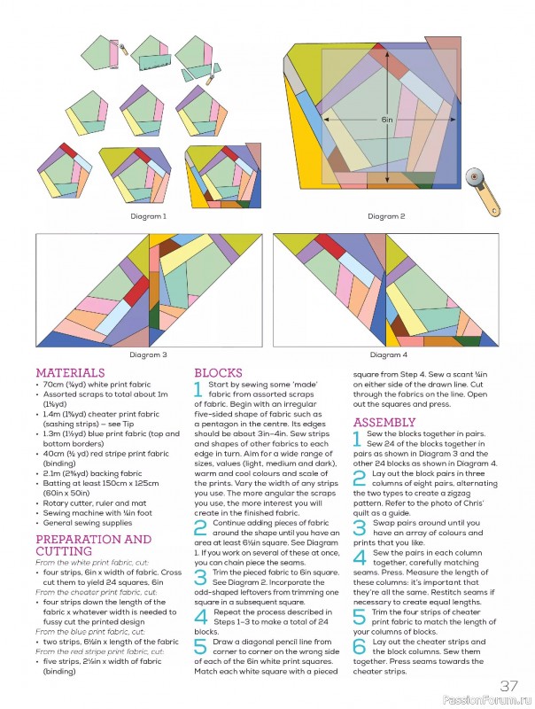 Коллекция проектов для рукодельниц в журнале «Quilters Companion №136 2025»