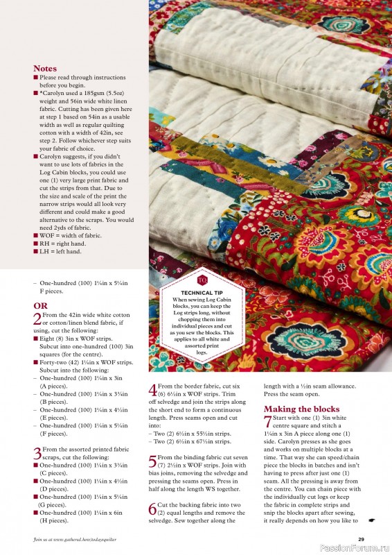 Коллекция проектов для рукодельниц в журнале «Todays Quilter №125 2025»