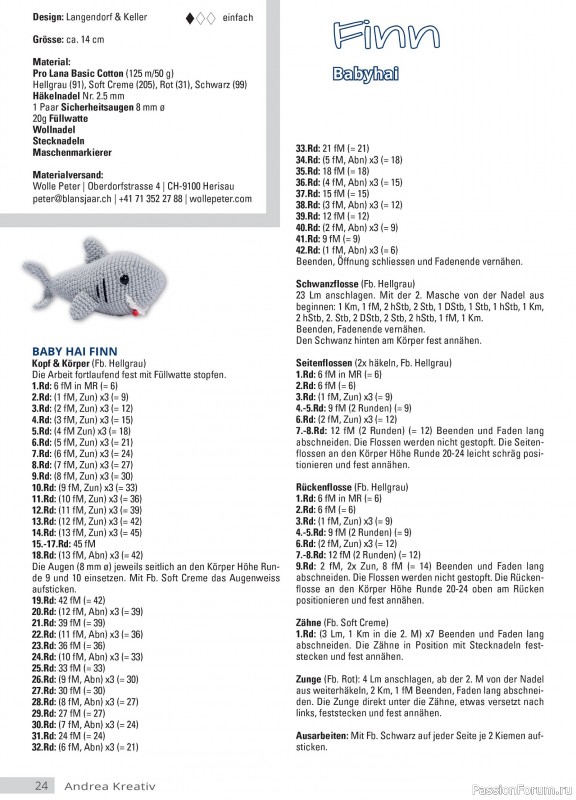 Вязаные модели для детей в журнале &laquo;Andrea Kreativ №6 2025&raquo;