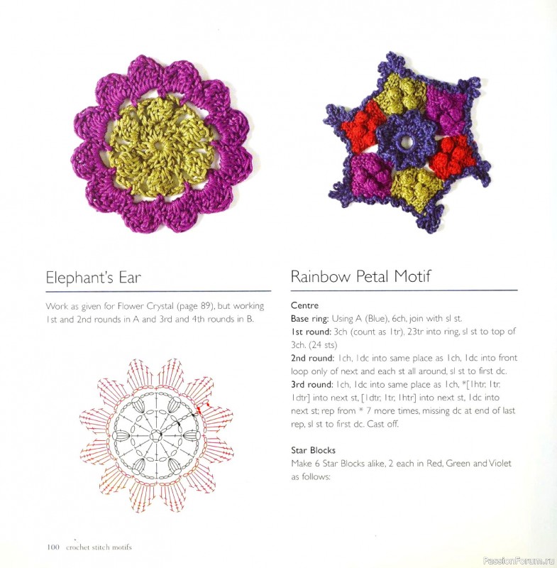 Вязаные проекты в книге &laquo;Crochet Stitch Motifs&raquo;.