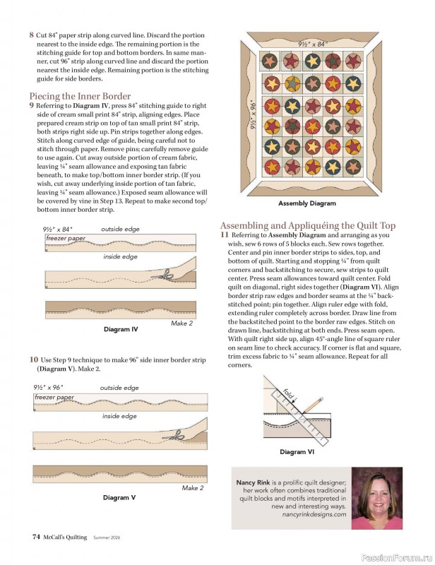 Коллекция проектов для рукодельниц в журнале &laquo;McCall's Quilting - Summer 2026&raquo;