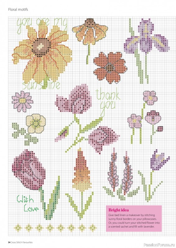 Коллекция вышивки в журнале «Cross Stitch Favourites - Flowers 2026»
