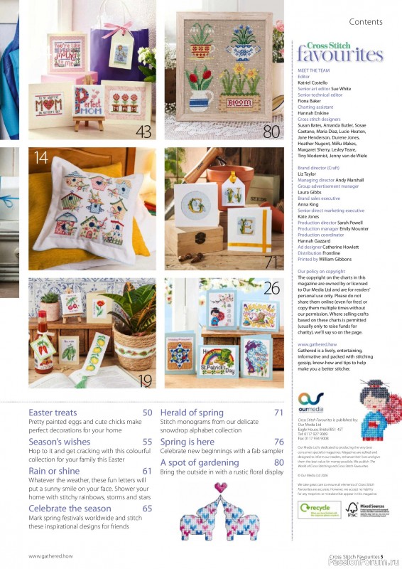 Коллекция вышивки в журнале &laquo;Cross Stitch Favourites - Spring 2025&raquo;