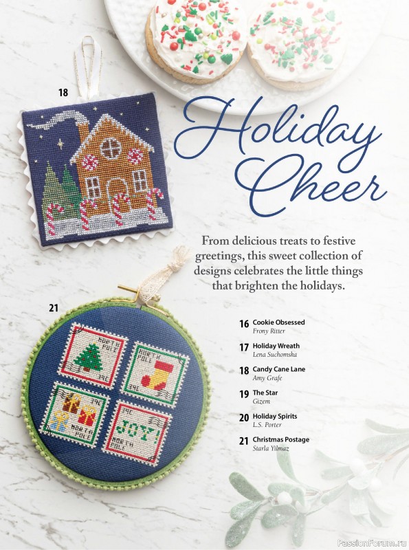 Коллекция вышивки в журнале «Just CrossStitch - Christmas 2026»