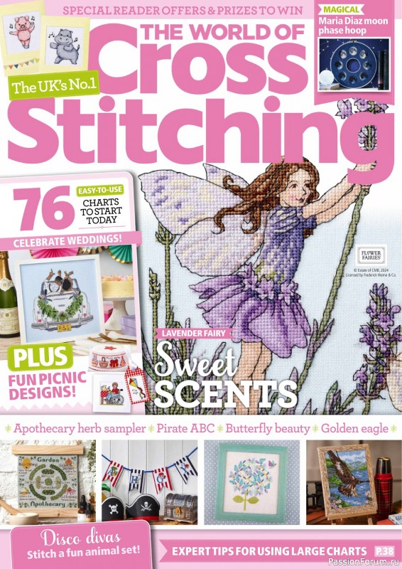 Коллекция вышивки в журнале «The World of Cross Stitching №345 2024»