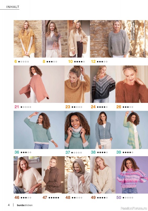 Вязаные модели в журнале «Burda Stricken №1 2023»