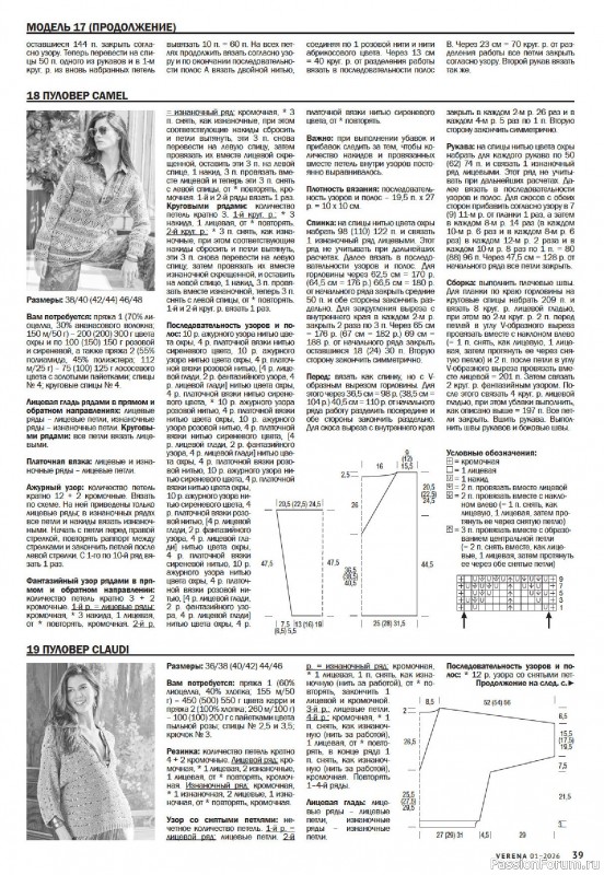 Вязаные модели в журнале «Verena №1 2026»