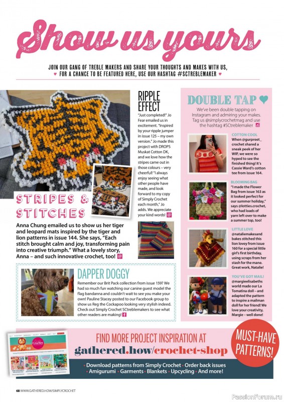 Вязаные проекты крючком в журнале «Simply Crochet №167 2025»