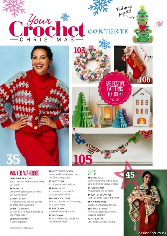 Вязаные проекты крючком в журнале «Your Crochet Christmas - 2025»