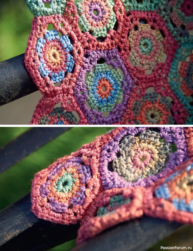 Вязаные проекты в книге «Block-by-Block Blankets and Afghans».