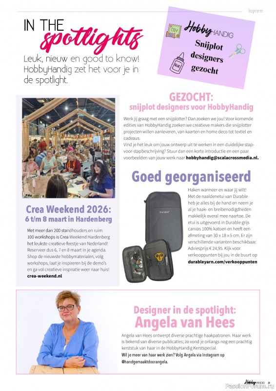 Коллекция проектов для рукодельниц в журнале &laquo;HobbyHandig №258 2026&raquo;