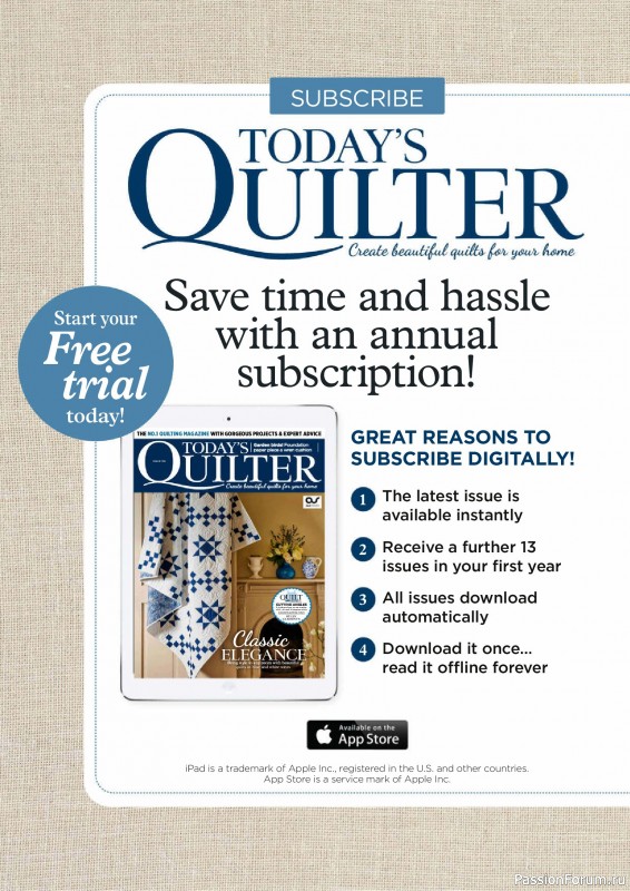 Коллекция проектов для рукодельниц в журнале &laquo;Todays Quilter №136 2026&raquo;