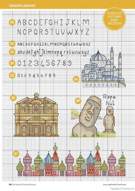 Коллекция вышивки крестиком в журнале «The World of Cross Stitching №319 2022»