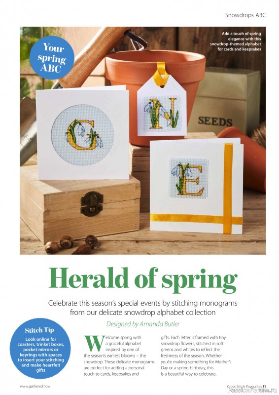Коллекция вышивки в журнале &laquo;Cross Stitch Favourites - Spring 2025&raquo;