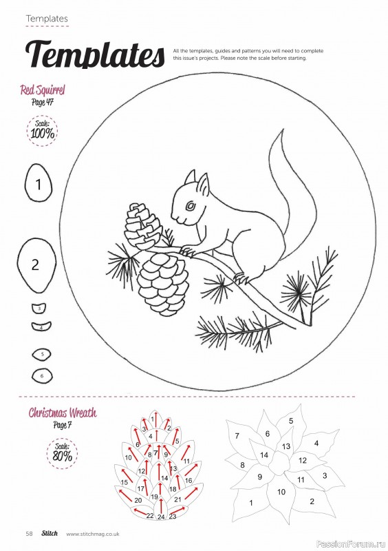 Коллекция вышивки в журнале «Stitch Magazine №151 2024»