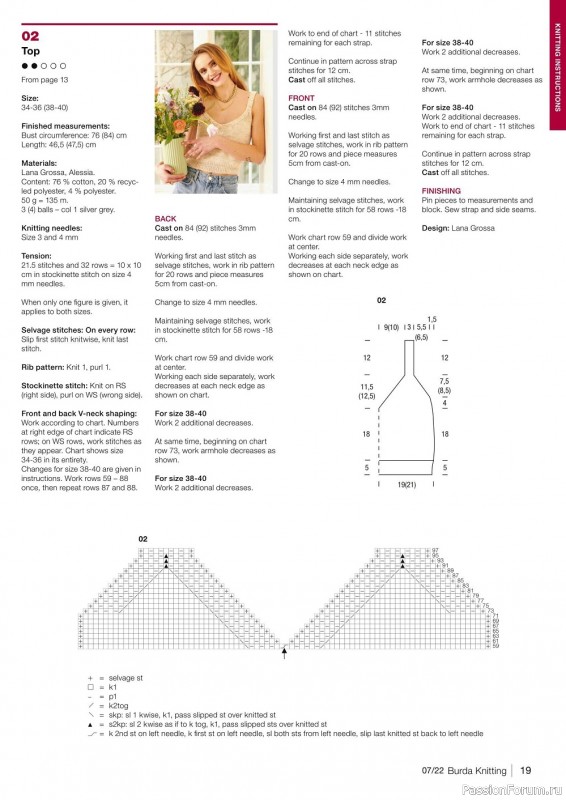 Вязаные модели в журнале «Burda Knitting №7 2022»