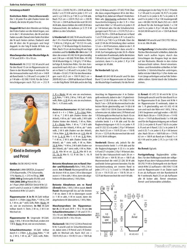 Вязаные модели в журнале «Sabrina German №10 2023»