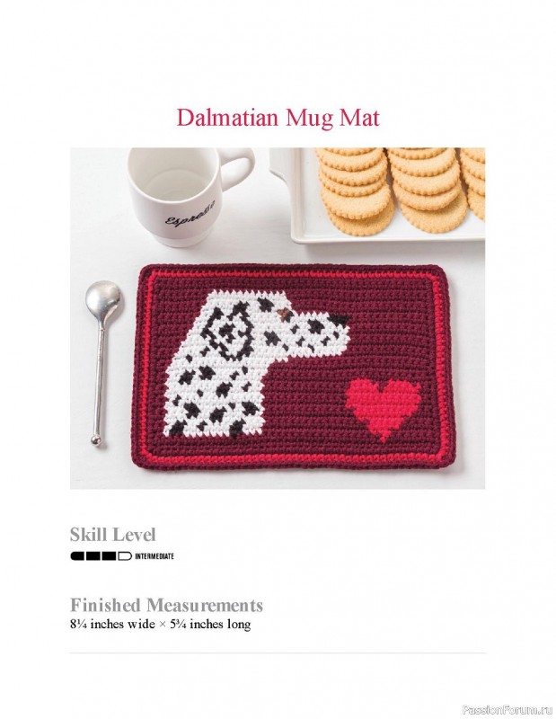 Вязаные проекты крючком в журнале «Pet Mug Mats»