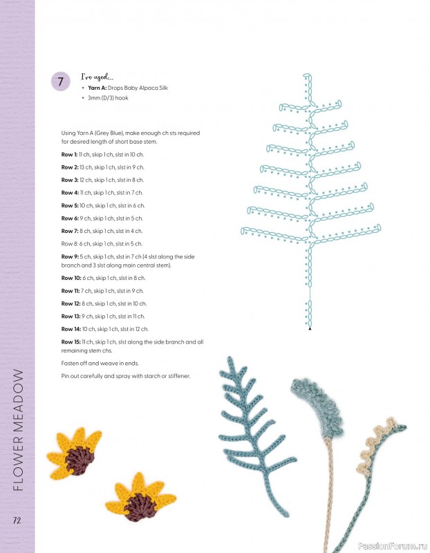Bязаные проекты в журнале «100 crochet: flowers, plants and petals»