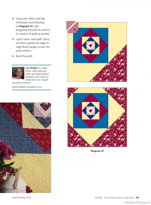 Коллекция проектов для рукодельниц в журнале «Quick+Easy Quilts - Fall 2025»