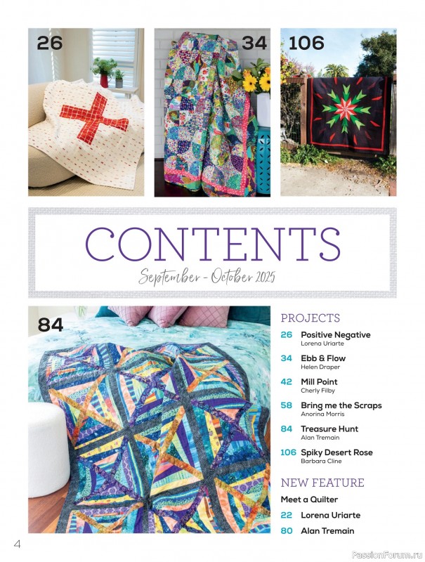 Коллекция проектов для рукодельниц в журнале «Quilters Companion №135 2025»