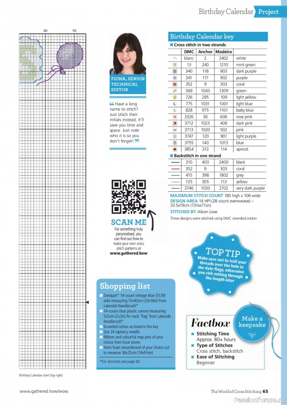 Коллекция вышивки в журнале &laquo;The World of Cross Stitching №368 2025&raquo;