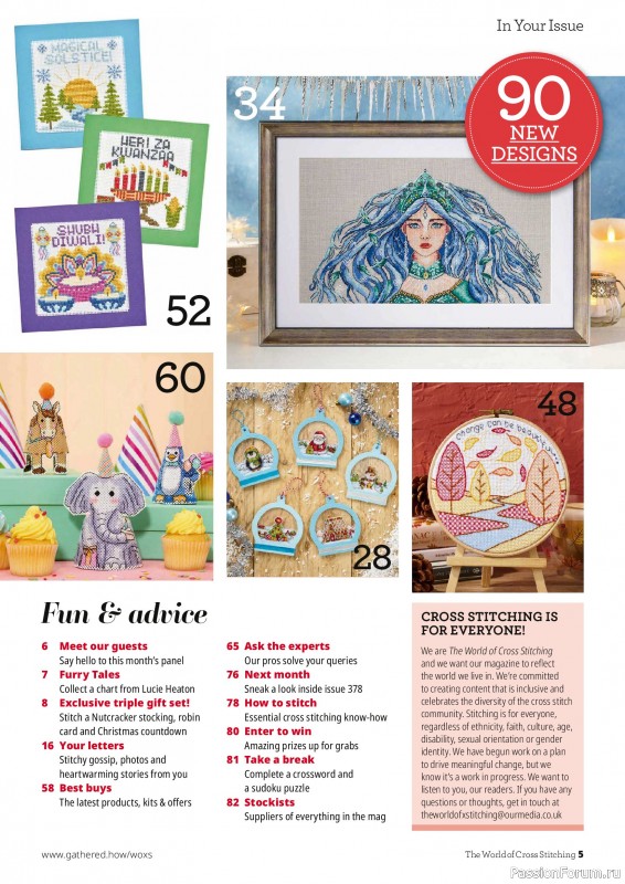 Коллекция вышивки в журнале «The World of Cross Stitching №377 2026»