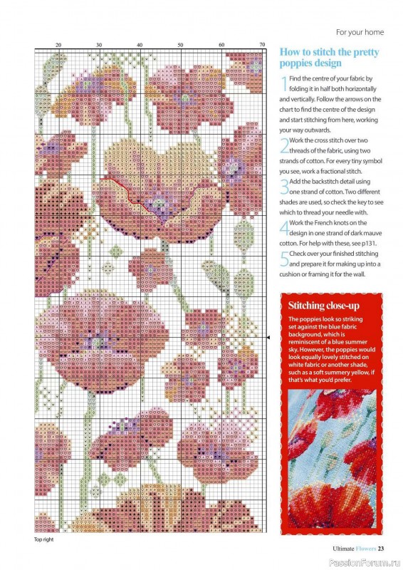 Коллекция вышивки в журнале «Ultimate CrossStitch Flowers - 2025»