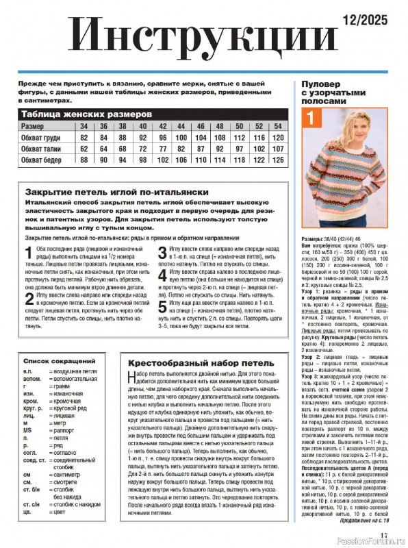 Вязаные модели в журнале «Сабрина №12 2025»