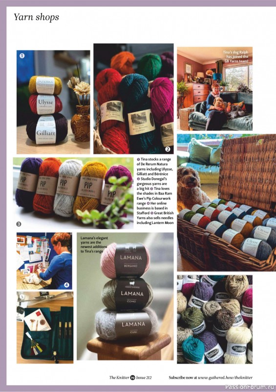 Вязаные проекты спицами в журнале «The Knitter №212 2025»