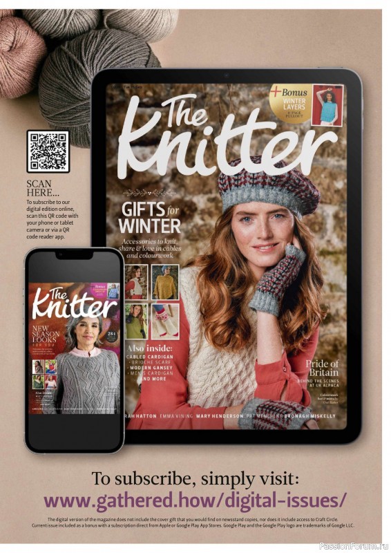 Вязаные проекты спицами в журнале «The Knitter №221 2025»