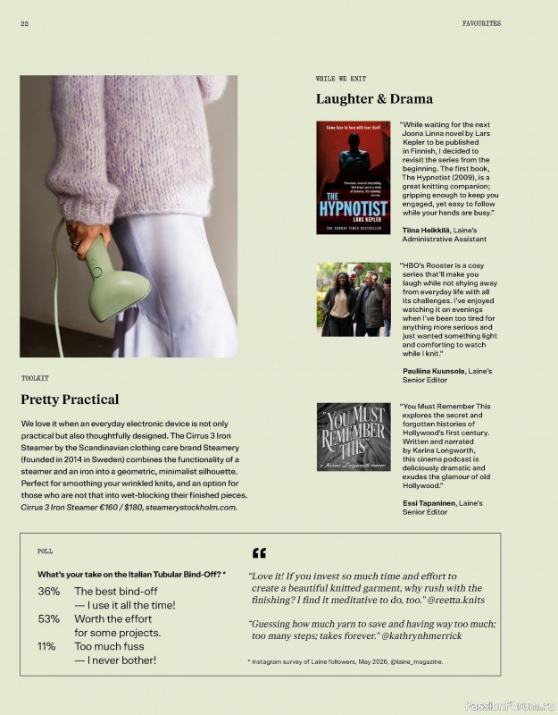 Вязаные проекты в книге &laquo;Laine Magazine №30 - Autumn 2026&raquo;. Часть 1.