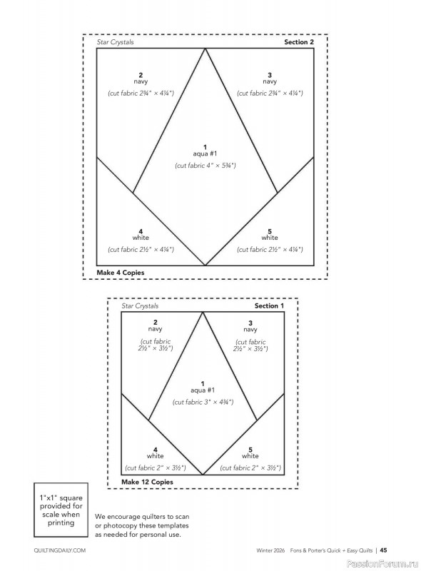 Коллекция проектов для рукодельниц в журнале &laquo;Quick+Easy Quilts - Winter 2026&raquo;