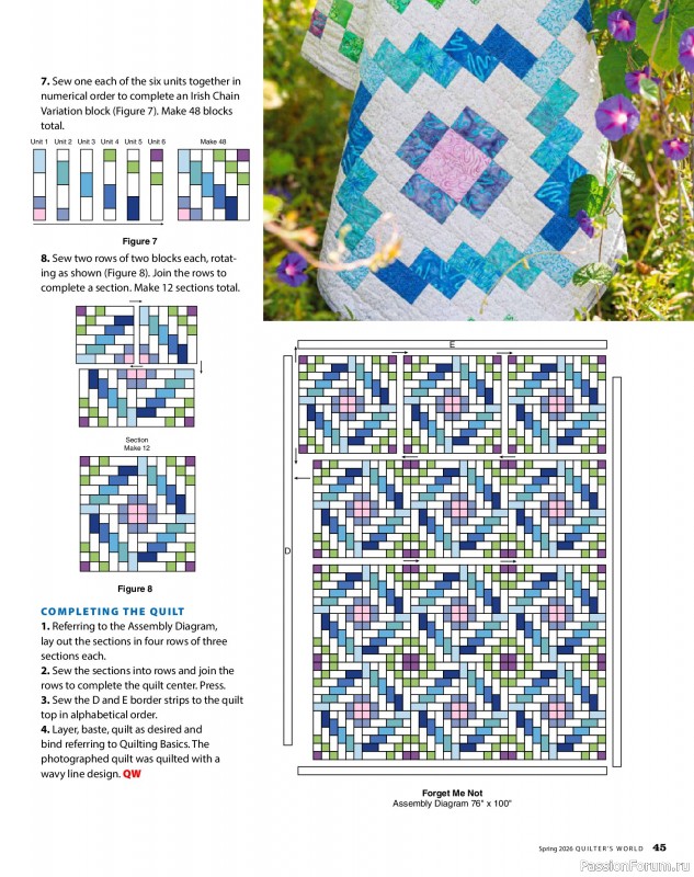 Коллекция проектов для рукодельниц в журнале «Quilter's World - Spring 2026»